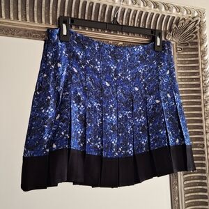 PROENZA SCHOULER Micro Printed Silk Georgette Pleated Mini Skirt US 2 Org $890